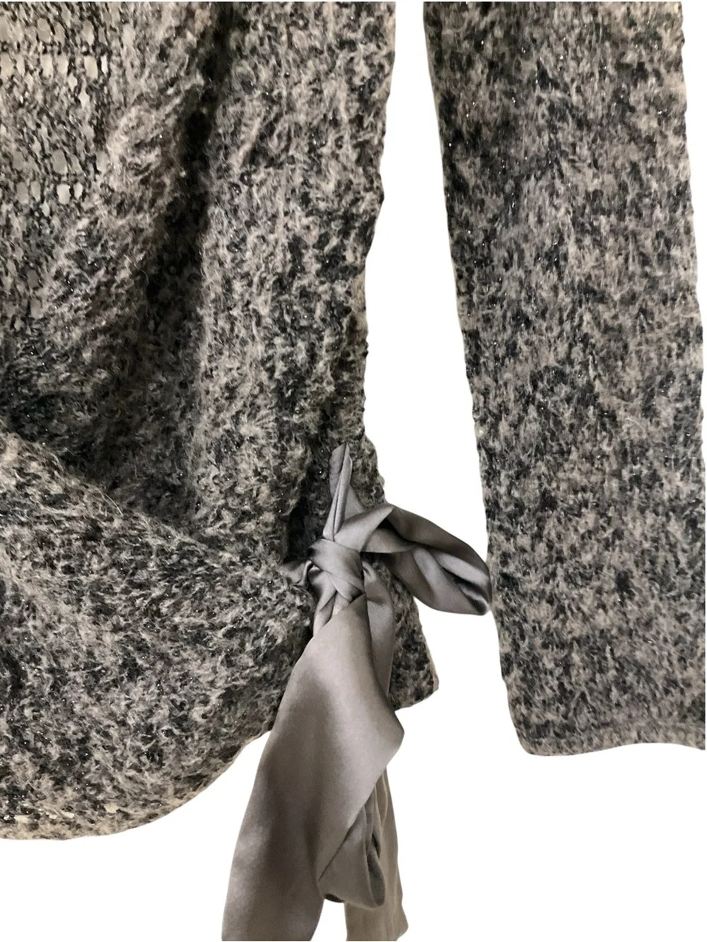 Y2K Max & Co. Tricot Brown Wrap Sweater